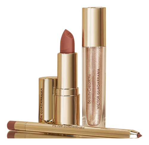 Kit Trio Set De Labiales Guadarrama Beauty Creations Color Rosa