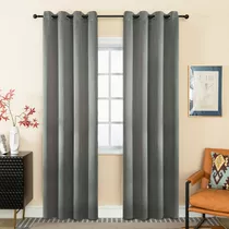 Cortina Blackout 2.80x2.20m - 2 Paneles Gris oscuro REAL TEXTIL