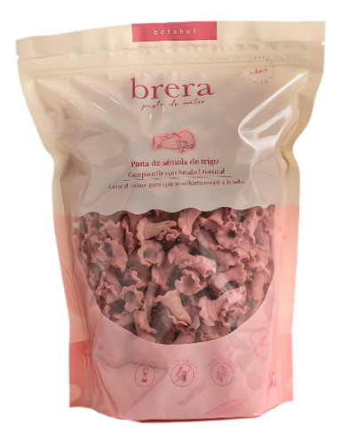 Pasta Brera Campanelle Betabel 450g Semola Trigo Corte Bronce Secado Lento Sin Colorantes