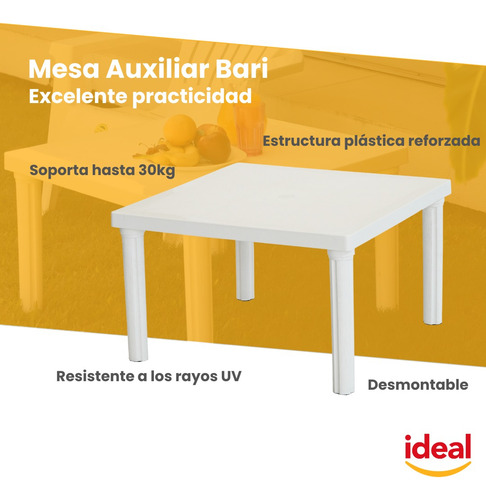 Mesa Plástica Ratona Exterior Para Niños Patas Desmontables