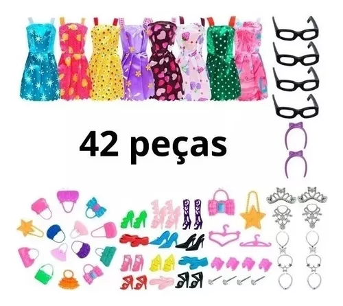 Compre Conjunto de roupas de natação rosa para barbie, conjunto de roupas  para boneca barbie, sapatos de biquíni, bolsa respiradora, acessórios de  bonecas 1/6, brinquedos infantis