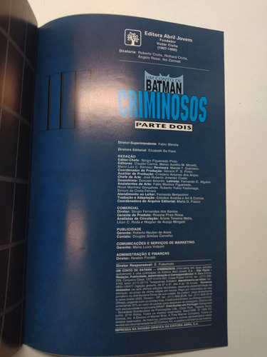 Coleção 2 Hq Um Conto De Batman Criminosos Editora Abril 1996 16266 (Usado)