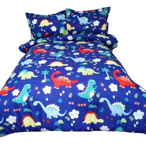 Cubrelecho Infantil Dinosaurios - Cama Semidoble