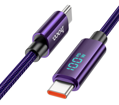 Cable Tipo C A Tipo C 100w Hoco U125 Purpura