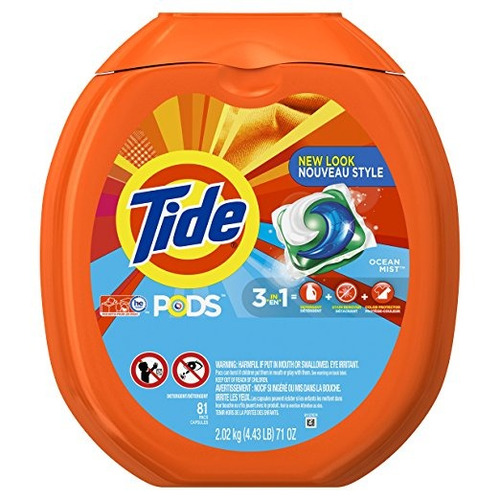 Tide Pods Ocean Mist Olor Que Turbo Detergente Pacs, 81 De R