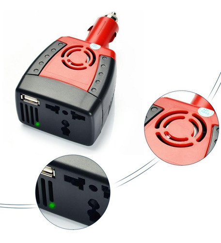 Inversor De Coche 150w 12v A 220v 110v Convertidor De Corrie