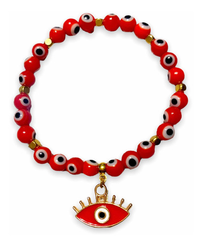 Pulsera De Ojo Turco Rojo - Espíritu Dharma