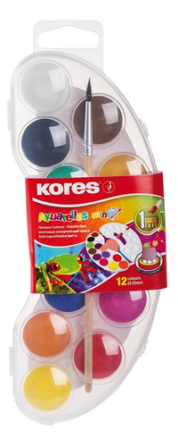 Acuarelas Para Niños Kores Akuarellos Mini Set  X12 Colores