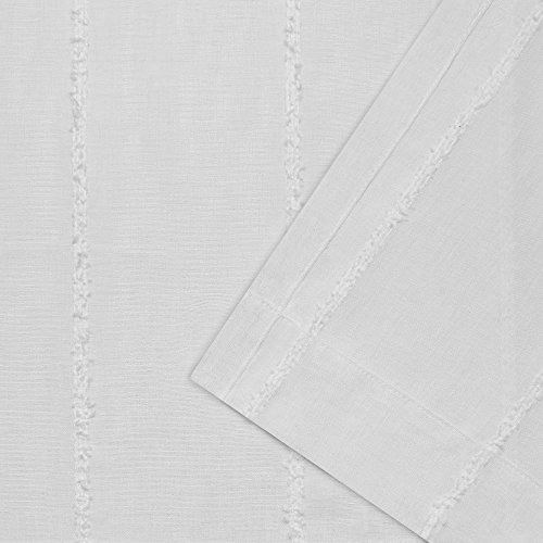 Par De Cortinas Transparentes De Lino 137x213 Cm Blanco Invi
