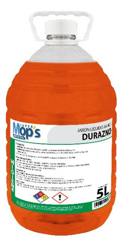 Jabon Liquido Para Manos Mops Mops551 Aroma Durazno C/5 L