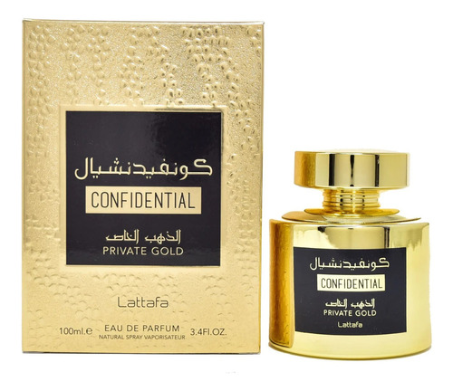 Perfume Confidential Private Gold De Lattafa Unisex 