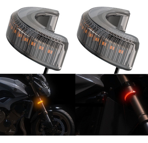 Imagen 1 de 10 de 2 Luces Auxiliares Led Moto Universales Direccionales Barras