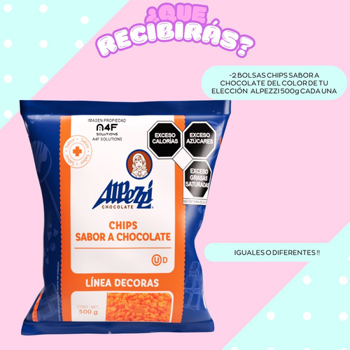 Chips Chispas Chocolate Colores Alpezzi 3 Paq Elige Favorito