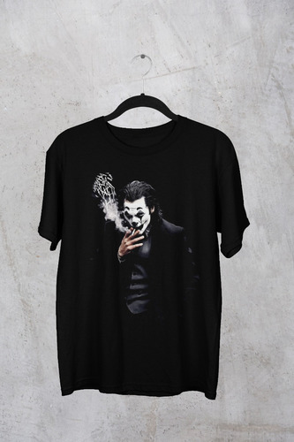 Polera Unisex Joker Batman Pelicula Tabaco Estampado Algodon