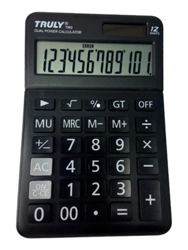 Calculadora De Mesa T882 12 Dígitos Truly Cor Preto