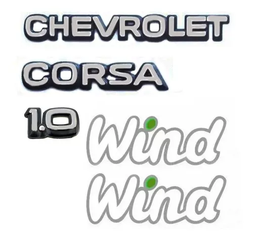 Par Adesivo Chevrolet Corsa Wind Super Resinado Ws011