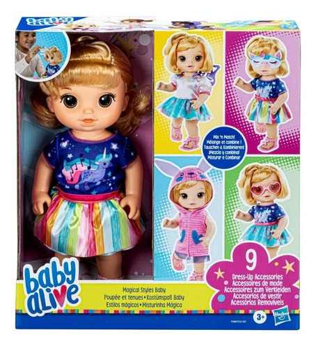 Baby Alive - Estilos Mágicos - Cabello Rubio - Hasbro