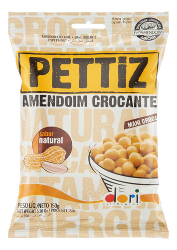 Amendoim Dori Pettiz Crocante sabor natural 150 g