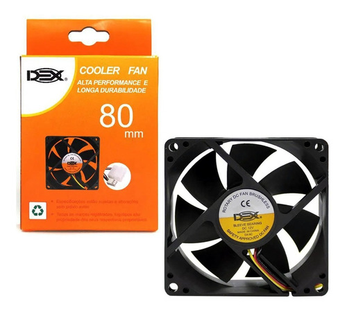 Kit C 10 Micro Ventilador Cooler Fan 80x80x25mm 12v Mini 8cm