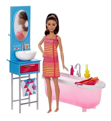 Barbie Estate Muñeca Y Muebles - Baño Dvx51-dvx53