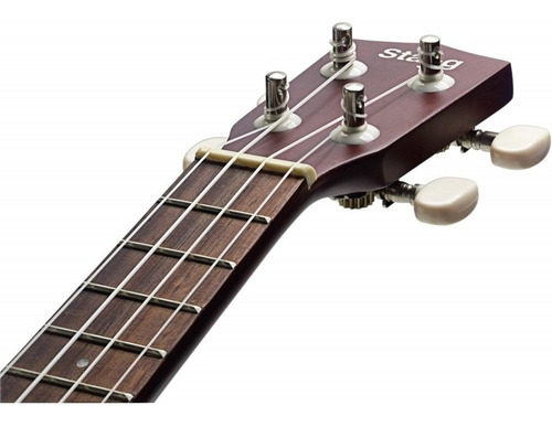 Imagen 2 de 3 de Ukelele Stagg Us40s Soprano Maho Con Funda Envio