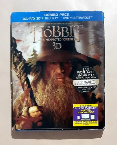 The Hobbit An Unexpected Journey Blu-ray 3d 2d Dvd Original (Usado)