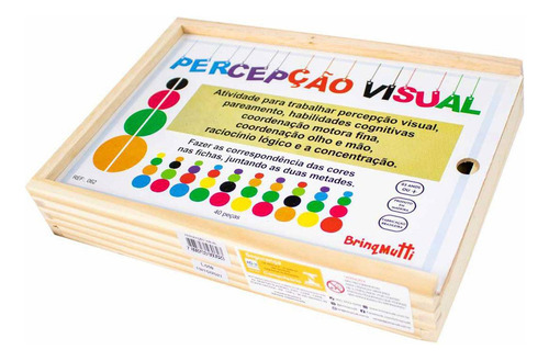 Percepção Visual Brinquedo Educativo Madeira