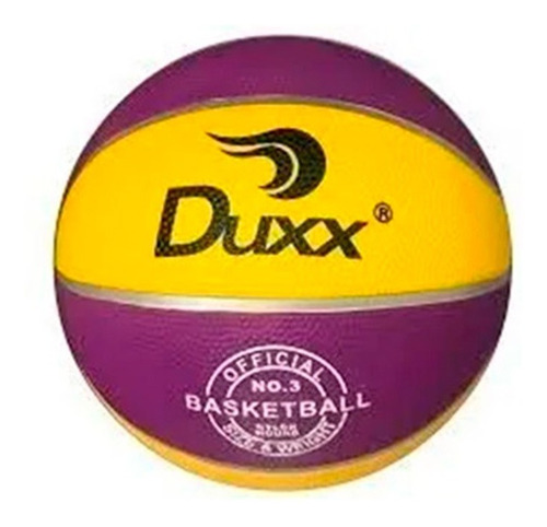 Imagen 2 de 5 de Balón De Basquetbol Oficial Hule Duxx #3 Multicolor
