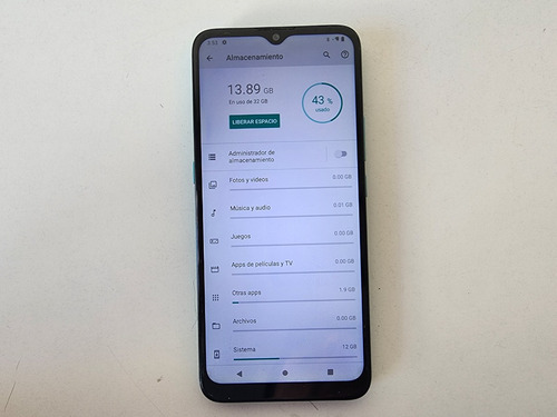 Moto E7 32 Gb Azul Aqua 2 Gb Ram Sin Accesorios