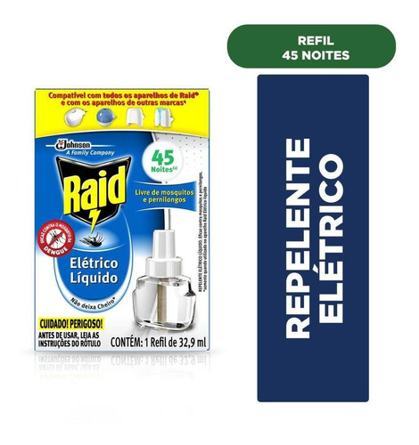 Refil Para Aparelho Raid Líquido  32,9ml