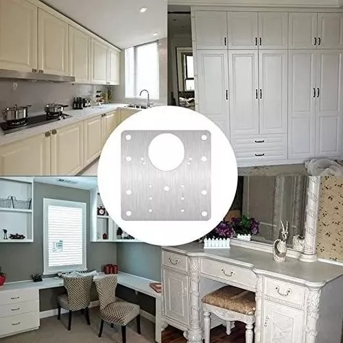 Imagen 3 de 7 de 6 Pcs Placa De Reparacion Bisagra Mueble Tornillos Puerta