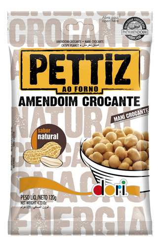Amendoim Dori Pettiz Crocante sabor natural 120 g