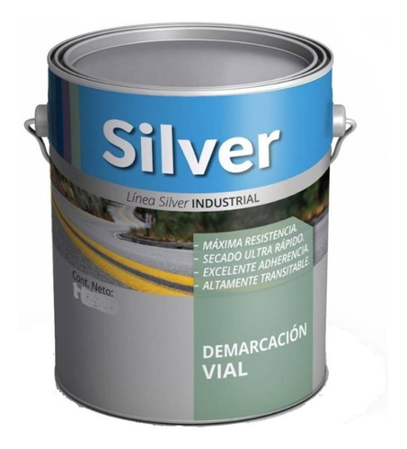 Pintura Demarcacion Vial 1 Lts Silver Axis