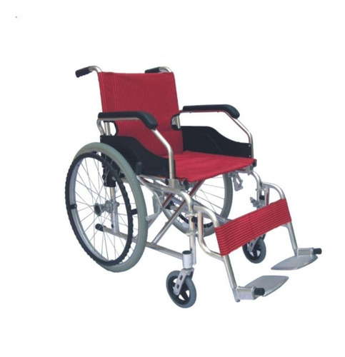 Imagen 1 de 5 de Silla De Ruedas De Aluminio Plegable 1 Año De Garantía