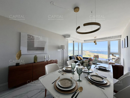 Apartamento En Venta A Estrenar De Tres Dormitorios En Poseidon Laguna, Punta Del Este