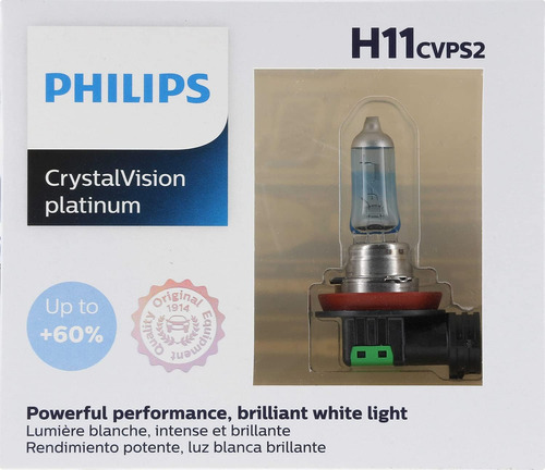 Iluminación Automotriz Philips H11 Crystalvision Platinum Up