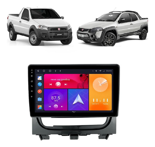 Multimídia Android Fiat Strada/adventure 2013-16 2/32gb 9p