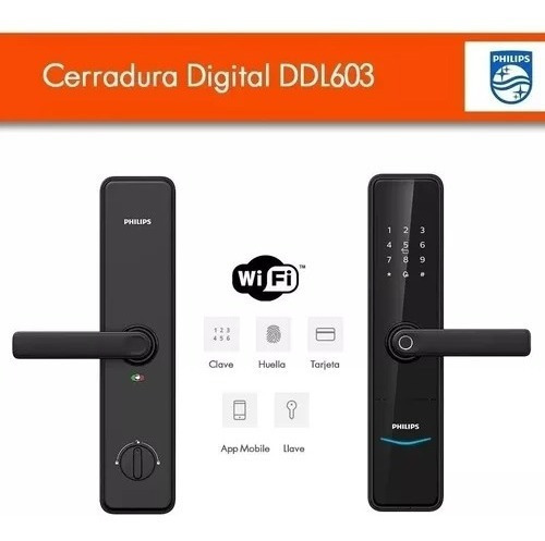 Philips Smart Locks Argentina Ddl603 Wifi Huella/clave/rfid