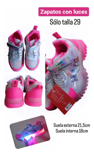 Zapatos Deportivos Con Luces Para Niña Talla 29