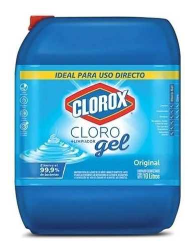 Imagen 1 de 1 de Clorox Gel Cloro Elimina 99.9% Virus 10 Lt Listo Para Usar