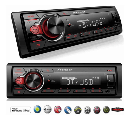 Som automotivo Pioneer MVH S118UI com USB