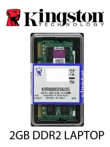Memoria Kingston 2gb Ddr2 800 Compatible 667 Laptop Nuevas! 