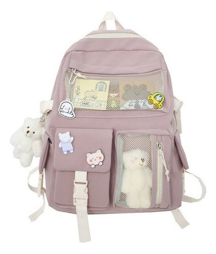 Mochila Kawaii De Nylon De Resistente Para Estudiantes