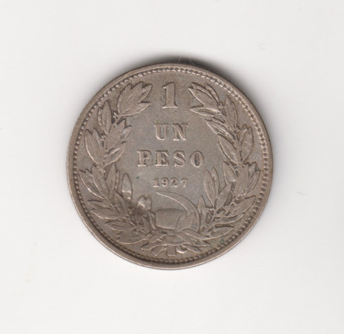 Moneda Chile 1 Peso 1927 Plata (c85)