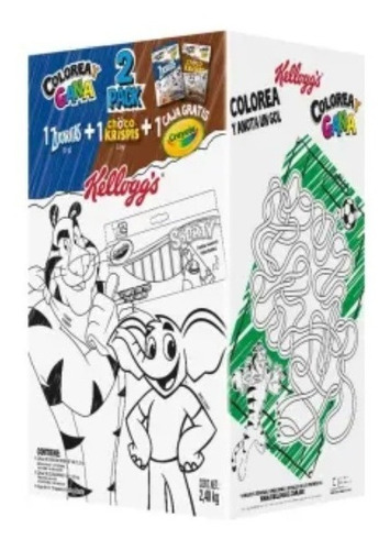 Cereal Kellog's Zucaritas Y Choco Krispis + Crayolas 2.4 Kg