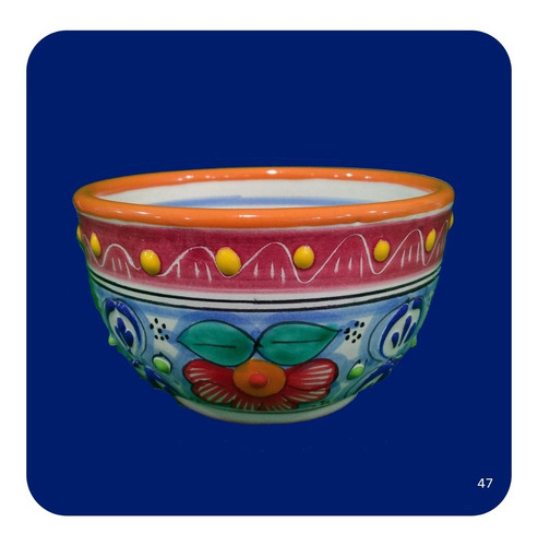 10 Tazón Pozolero De Talavera Poblana Chico Color 600ml Pzl