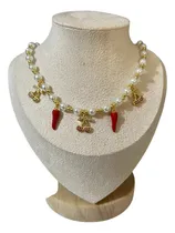 Comprar Collar Cereza Con Perlas A La Moda Para Mujeres