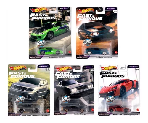 Hot Wheels Velozes e Furiosos 70 Carros de CARREGADOR CURTO 1:64 Modelo  Fundido De Metal