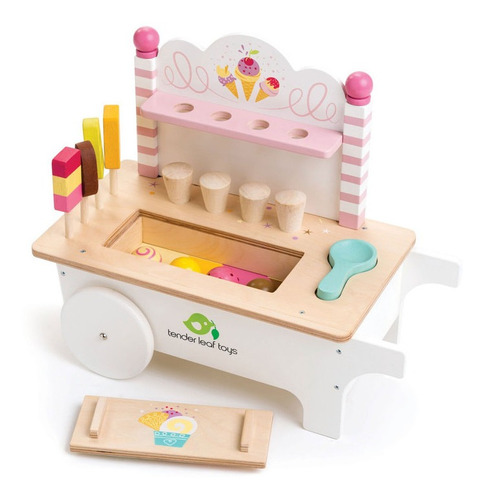 Tender Leaf Toys Carrito De Helados Madera Juguete Infantil®