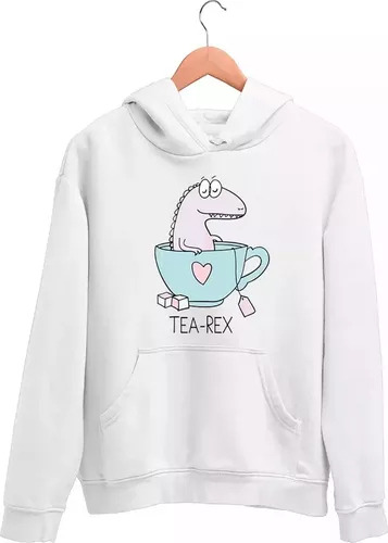 Buzo Canguro Tea Rex Dino Taza Hora Del Te Unisex